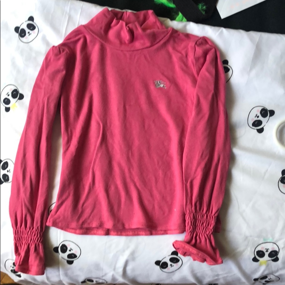 Pink Burberry ruffle wrist top